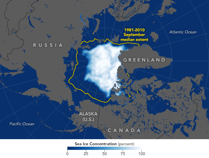 Afbeelding: Minimumoppervlakte zee-ijs